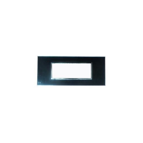 Legrand Arteor Mirror Black Cover Plate With Frame, 6 M, 5757 43
